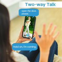 HD Wireless Video Doorbell Camera with Chime, Smart Human Detection, Real-Time Alert, FHD Night Vision, Two-Way Audio, IP65 Waterproof, 2.4Ghz Wifi, SD Card Storage/Cloud Storage