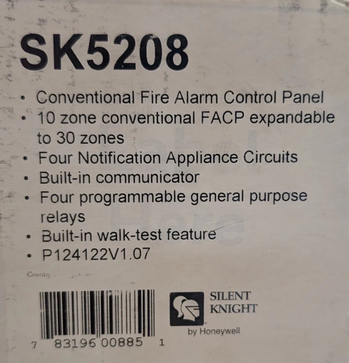 Silent Knight SK-5208 Fire Alarm Control Panel