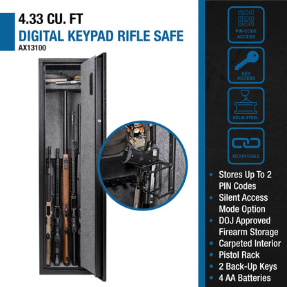 4.33 Cu Ft Digital Keypad Rifle Safe