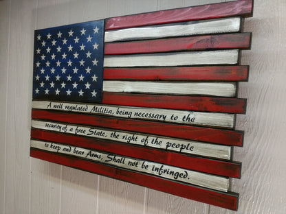 Single Compartment Small American Flag Gun Concealment Case