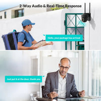 Security Cameras Wireless Wi-Fi,  360° View Home Surveillance Outdoor Cameras, Only 2.4G Wifi