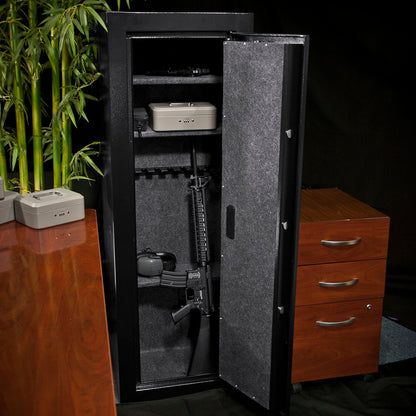 9.33 Cubic Ft Tall Biometric Rifle Safe - Black