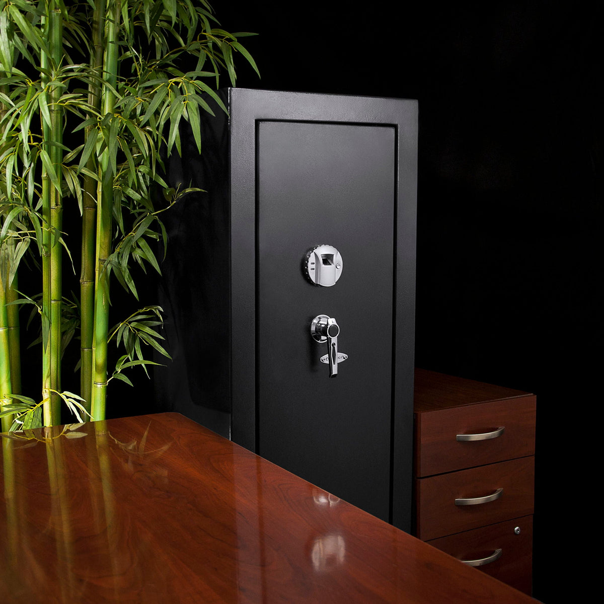 9.33 Cubic Ft Tall Biometric Rifle Safe - Black