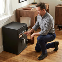 Biometric Safe Built for Secure Storage, 1.45 Cu Ft Capacity, 120 Fingerprint Memory, Steel Construction — Lifestyle