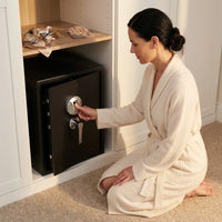 Biometric Safe Built for Secure Storage, 1.45 Cu Ft Capacity, 120 Fingerprint Memory, Steel Construction — Lifestyle